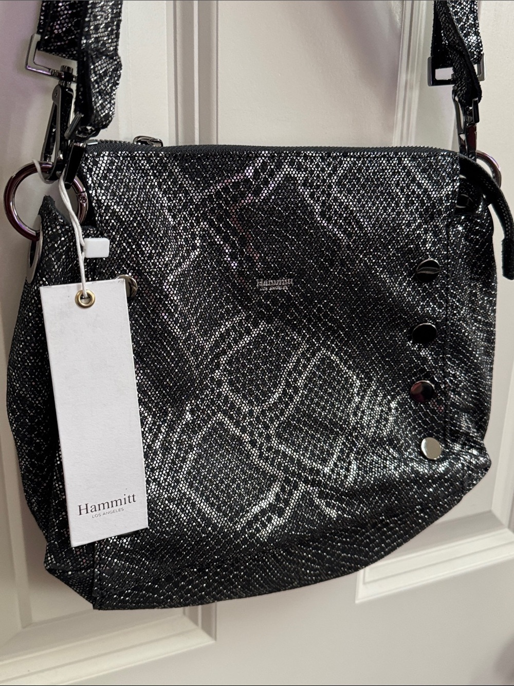 Hammitt Black Metallic Stud Accent Crossbody Bag